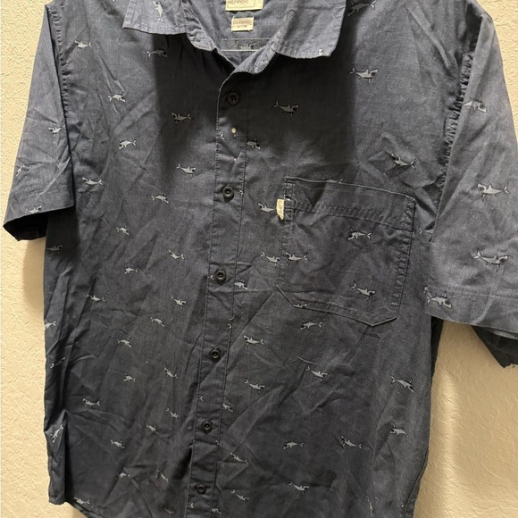 walker refinery Other - Walker st. Refinery Blue Shark Pattern Casual Shirt size L